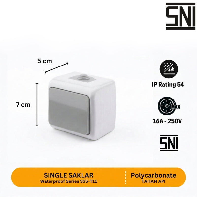 SAKLAR Saklar Dinding (Outbow) Meval Waterproof SS5 T11 MEVAL OSCARLIVING