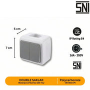 SAKLAR Saklar Dinding (Outbow) Meval Waterproof SS5 T12 MEVAL OSCARLIVING