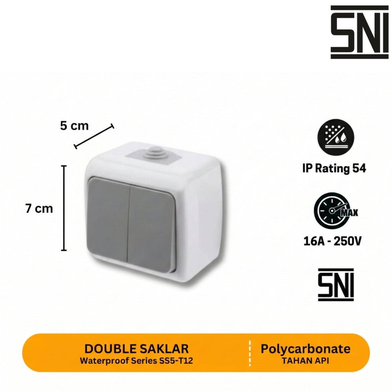 SAKLAR Saklar Dinding (Outbow) Meval Waterproof SS5 T12 MEVAL OSCARLIVING