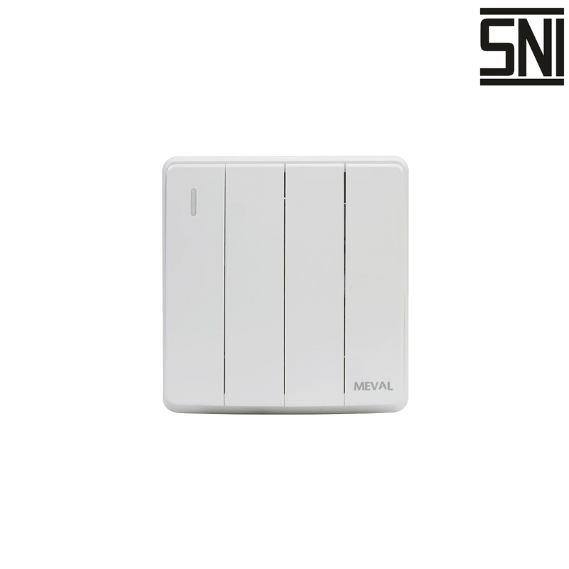 SAKLAR Saklar Dinding Tanam (Inbow) Meval Hera SS4 W41 MEVAL OSCARLIVING