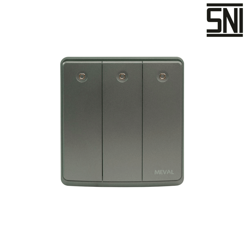 SAKLAR Saklar Dinding Tanam (Inbow) Meval Nyx SS3 Y31 MEVAL OSCARLIVING