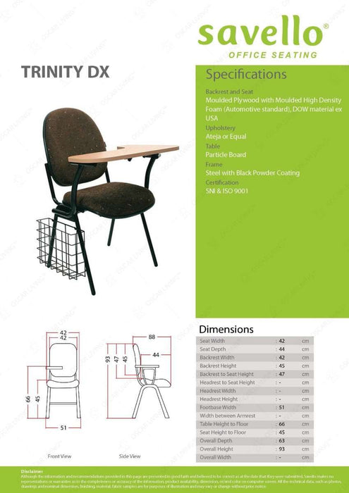 sekolah / kuliah Kursi Kuliah Savello Trinity DX SAVELLO OSCARLIVING