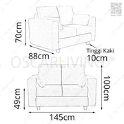 SOFA Sofa Tamu Minimalis OLIV Oceanic 2 Seater OLIV OSCARLIVING