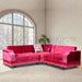 SOFA Sofa Tamu Santai OLC OLIV Suede Merah | Sofa L OLIV OSCARLIVING