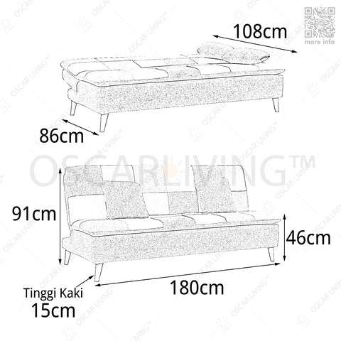 SOFABED Sofabed Minimalis Hommy Molveta | Sofabed Minimalis Molveta HOMMY OSCARLIVING