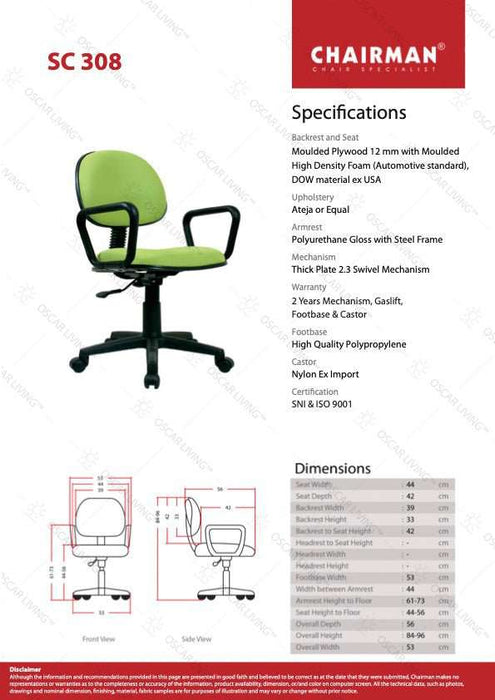 Kursi Staff Kursi Kantor Chairman SC308 CHAIRMAN OSCARLIVING