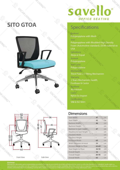 Kursi Staff Kursi Kantor Savello SITO GTOA SAVELLO OSCARLIVING