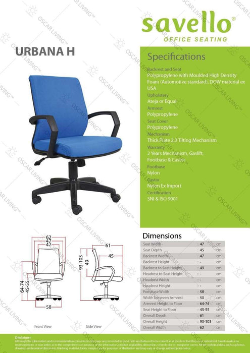 Kursi Staff Kursi Kantor Savello Urbana L SAVELLO OSCARLIVING