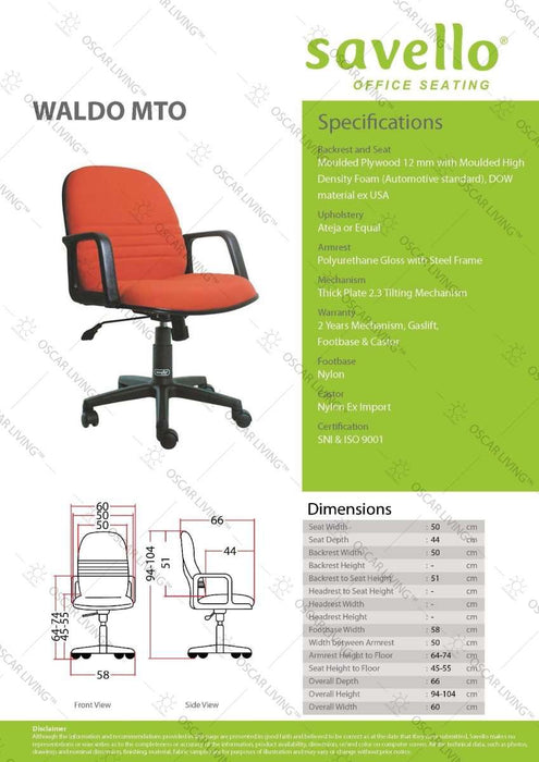 Kursi Staff Kursi Kantor Savello Waldo MTO SAVELLO OSCARLIVING