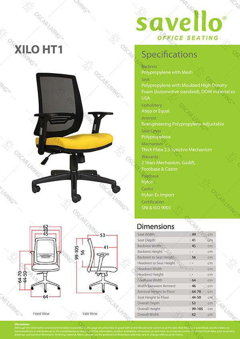Kursi Staff Kursi Kantor Savello Xilo HT1 SAVELLO OSCARLIVING