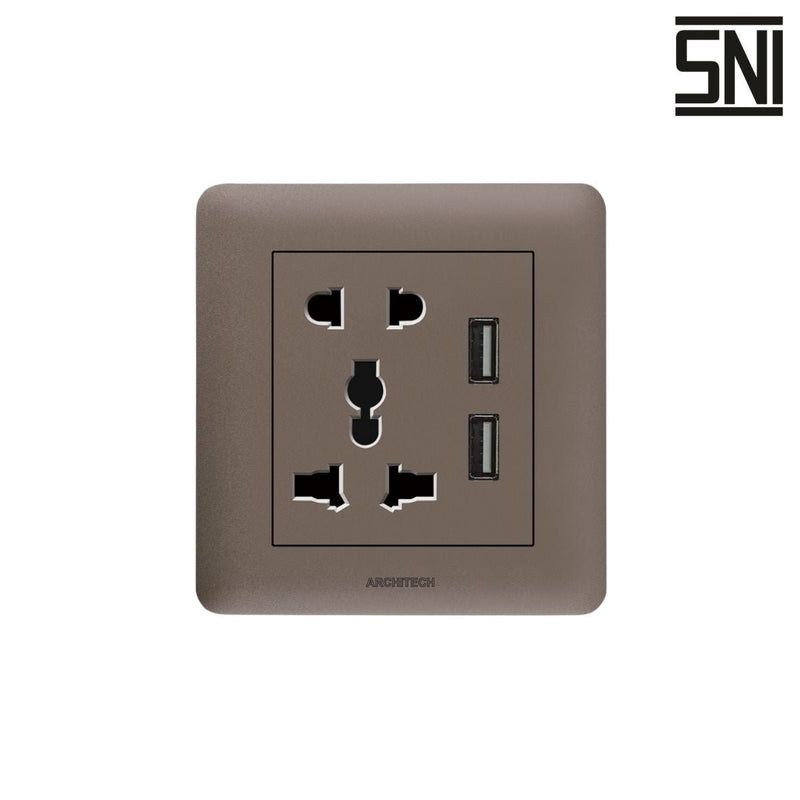 Stop Kontak Stop Kontak Dinding (Inbow) Architech Infinity A63-C06U ARCHITECH OSCARLIVING