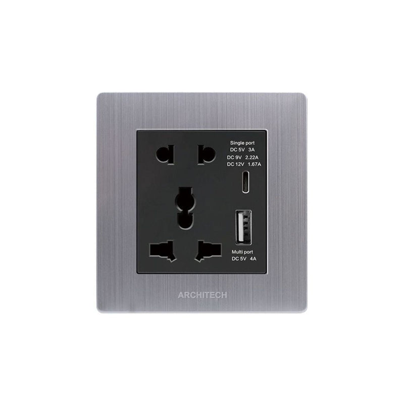 Stop Kontak Stop Kontak Dinding (Inbow) Architech Venus A69-C06U A+C ARCHITECH OSCARLIVING