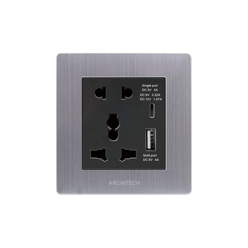 Stop Kontak Stop Kontak Dinding (Inbow) Architech Venus A69-C06U A+C Fast Charger ARCHITECH OSCARLIVING
