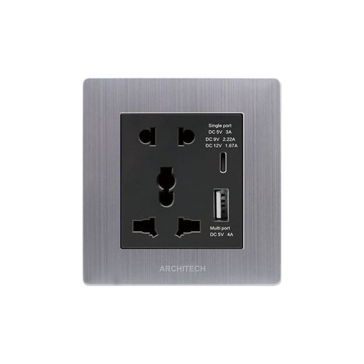 Stop Kontak Stop Kontak Dinding (Inbow) Architech Venus A69-C06U A+C Fast Charger ARCHITECH OSCARLIVING