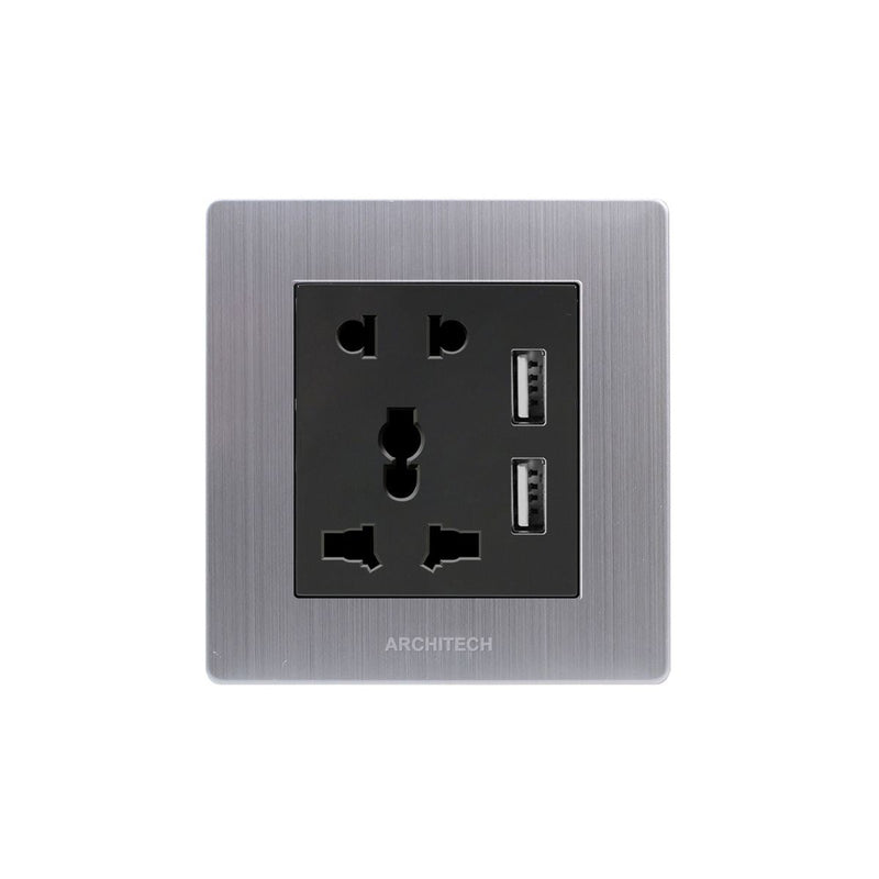 Stop Kontak Stop Kontak Dinding (Inbow) Architech Venus A69-C06U ARCHITECH OSCARLIVING