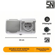 Stop Kontak Stop Kontak Dinding (Outbow) Meval Waterproof SV1 - S43 MEVAL OSCARLIVING