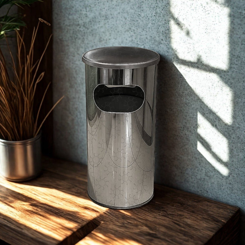 Tempat Sampah Tempat Sampah Jaya Stainless 2 Lubang Oval Tutup Cembung 35L JAYA STAINLESS OSCARLIVING