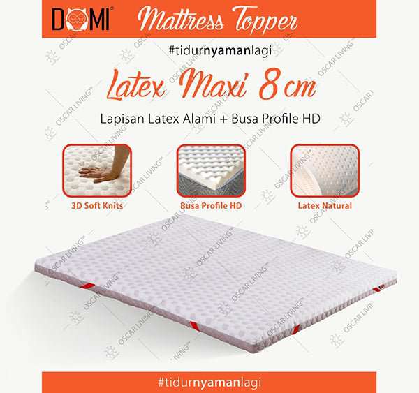 Mattress Topper Lapisan Kasur Domi Topper Latex DOMI OSCARLIVING