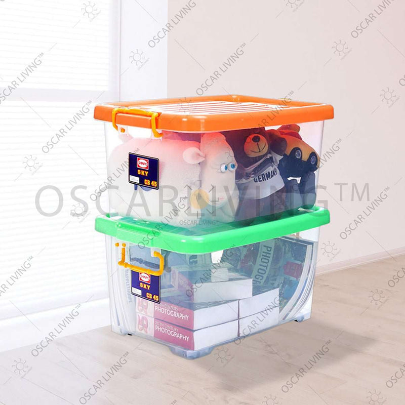SHINPO CB 45 Shinpo 111 SKY Box Container 45 Liter Dengan Roda / Box Serbaguna CB45 SHINPO OSCARLIVING
