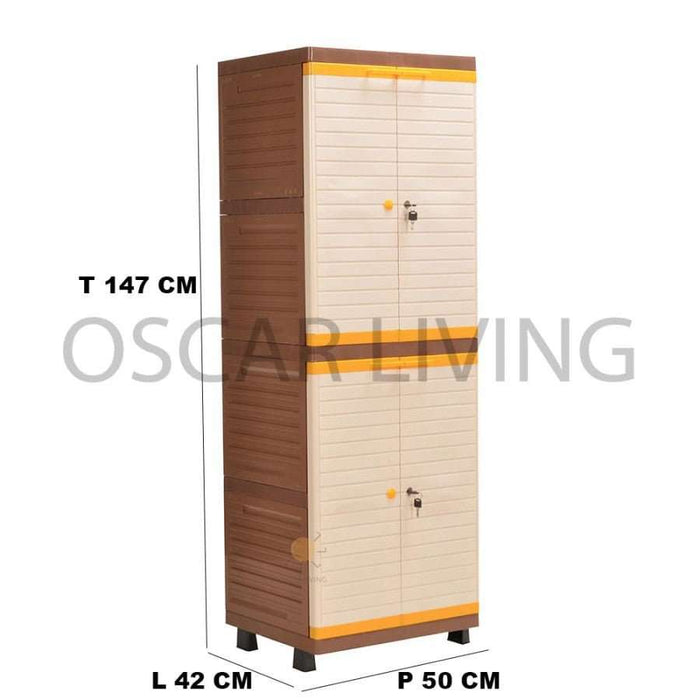 LEMARI PLASTIK - PLASTIC WARDROBE Lemari Plastik Club Grand Mini 4 Susun CLUB OSCARLIVING