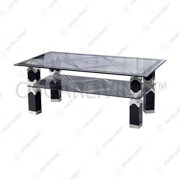 MEJA TAMU - COFFEE TABLE Meja Ruang Tamu OLIV HWANG MT1158 Kaca OLIV OSCARLIVING