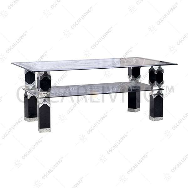 MEJA TAMU - COFFEE TABLE Meja Ruang Tamu OLIV HWANG MT1158 Kaca OLIV OSCARLIVING