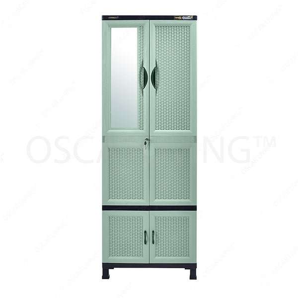 LEMARI PLASTIK - PLASTIC WARDROBE Lemari Plastik Napolly Cabro81 + Kaca | Plastic Wardrobe NAPOLLY OSCARLIVING