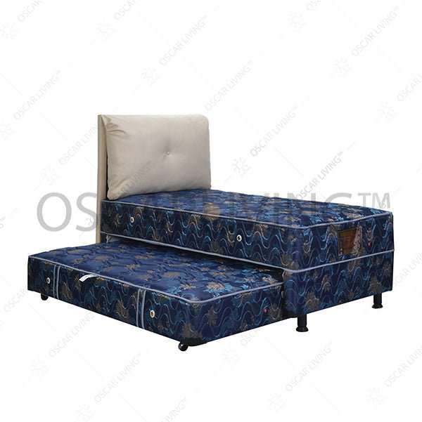 KASUR 2IN1 - 2IN1 BEDSET Kasur Springbed Central Deluxe 2in1 HB Boston Cream | Fullset CENTRAL OSCARLIVING