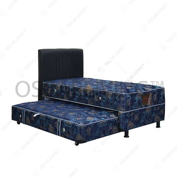 KASUR 2IN1 - 2IN1 BEDSET Kasur Springbed Central Deluxe 2in1 HB Vadia Hitam | Fullset CENTRAL OSCARLIVING