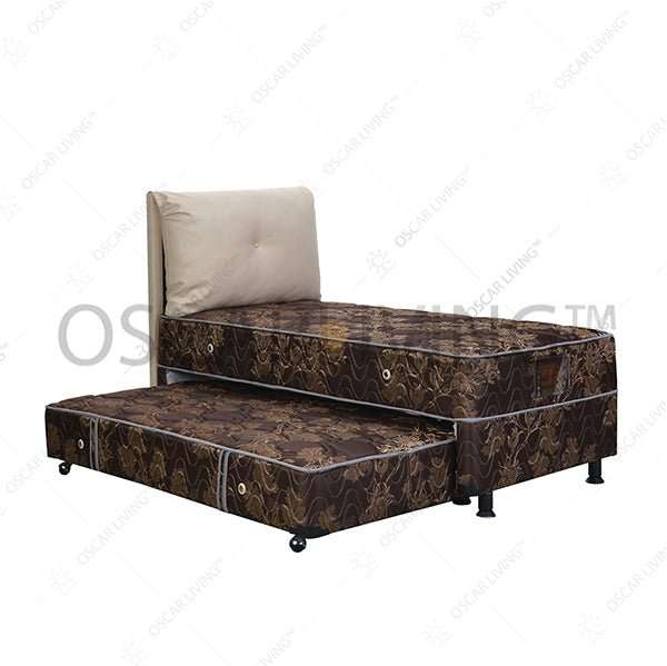 KASUR 2IN1 - 2IN1 BEDSET Kasur Springbed Central Deluxe 2in1 HB Boston Cream | Fullset CENTRAL OSCARLIVING