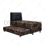 KASUR 2IN1 - 2IN1 BEDSET Kasur Springbed Central Deluxe 2in1 HB Boston Hitam | Fullset CENTRAL OSCARLIVING