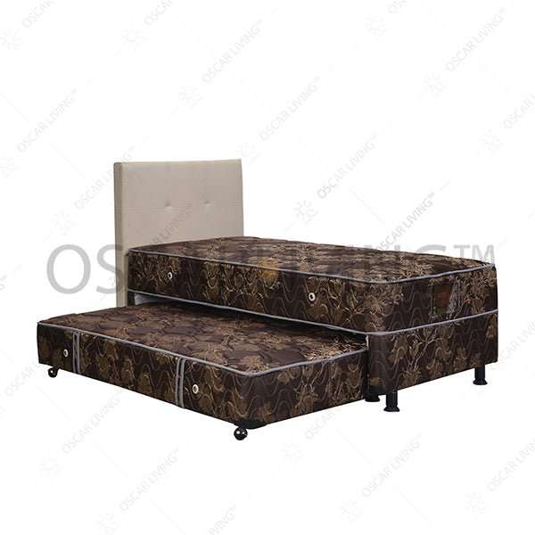 KASUR 2IN1 - 2IN1 BEDSET Kasur Springbed Central Deluxe 2in1 HB Elegance Cream | Fullset CENTRAL OSCARLIVING
