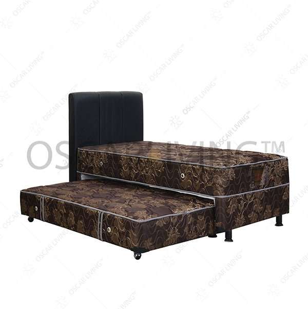 KASUR 2IN1 - 2IN1 BEDSET Kasur Springbed Central Deluxe 2in1 HB Vadia Hitam | Fullset CENTRAL OSCARLIVING
