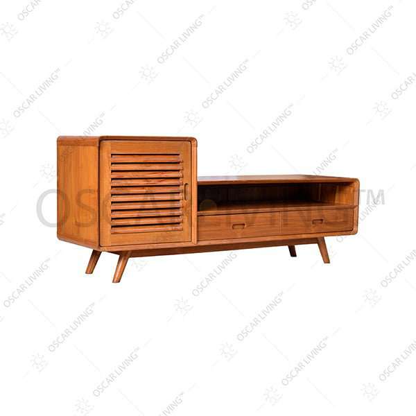 MEJA TV - TV STAND Meja TV Minimalis OLIV Amanda Kayu Jati | TV Stand OLIV OSCARLIVING