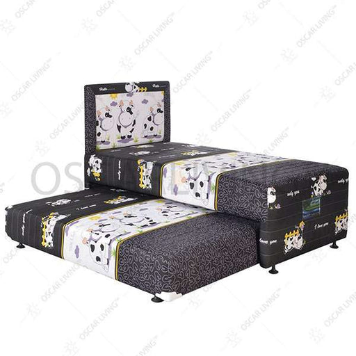 KASUR 2IN1 - 2IN1 BEDSET Kasur Springbed Valeo 2in1 SuperKoil HB Cow | Fullset Kids VALEO OSCARLIVING