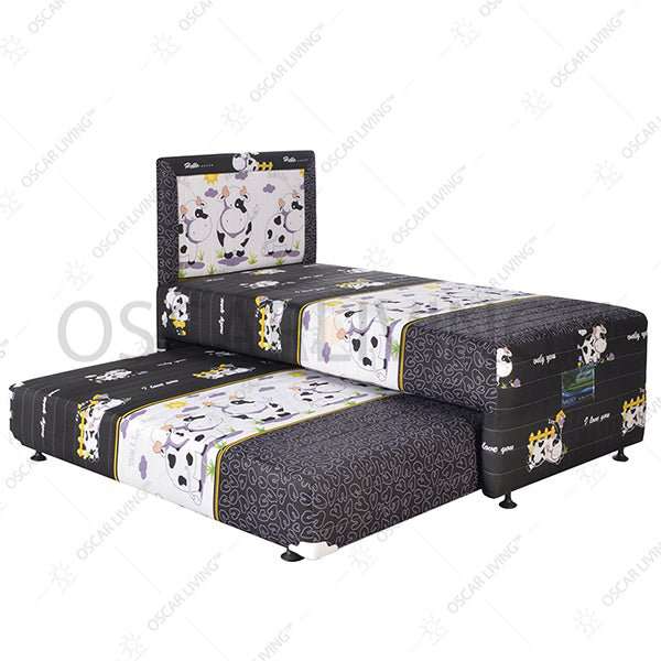 KASUR 2IN1 - 2IN1 BEDSET Kasur Springbed Valeo 2in1 SuperKoil HB Cow | Fullset Kids VALEO OSCARLIVING