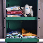 LEMARI PLASTIK - PLASTIC WARDROBE Lemari Plastik Sinbak Mini 4 Susun Motif | Plastic Wardrobe SINBAK OSCARLIVING