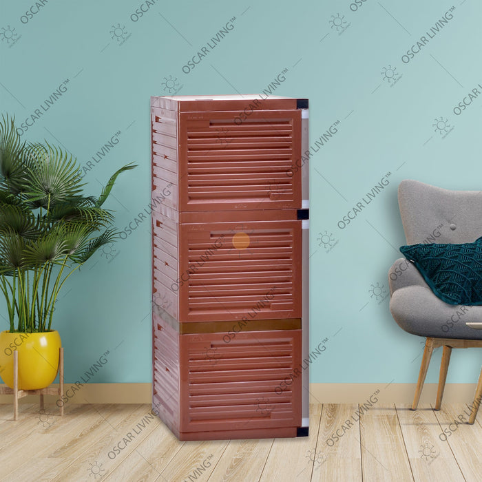 LEMARI PLASTIK - PLASTIC WARDROBE Lemari Plastik Club Grand Mini WSP 3 Susun CLUB OSCARLIVING