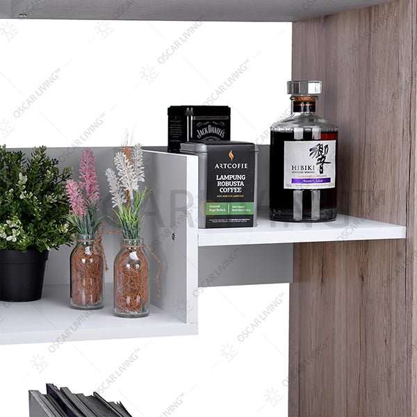 Lemari Pakaian Lemari Penyimpanan Super Furniture RB970 | Rak Buku SUPER FURNITURE OSCARLIVING