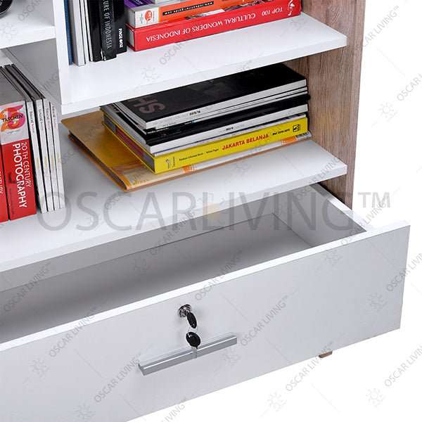 Lemari Pakaian Lemari Penyimpanan Super Furniture RB970 | Rak Buku SUPER FURNITURE OSCARLIVING