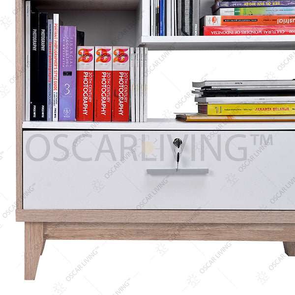 Lemari Pakaian Lemari Penyimpanan Super Furniture RB970 | Rak Buku SUPER FURNITURE OSCARLIVING