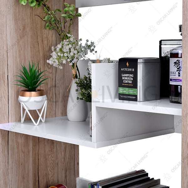 Lemari Pakaian Lemari Penyimpanan Super Furniture RB970 | Rak Buku SUPER FURNITURE OSCARLIVING