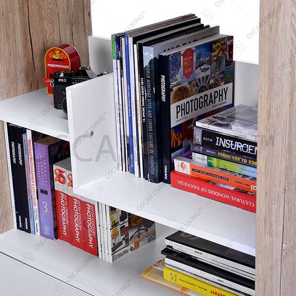 Lemari Pakaian Lemari Penyimpanan Super Furniture RB970 | Rak Buku SUPER FURNITURE OSCARLIVING