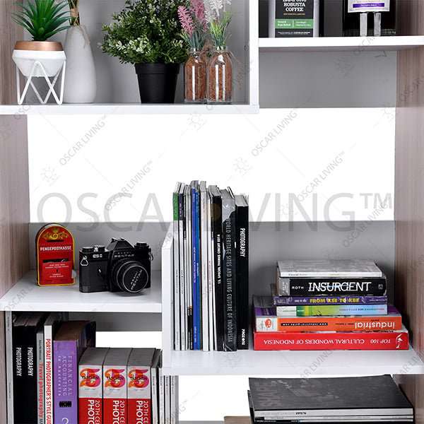 Lemari Pakaian Lemari Penyimpanan Super Furniture RB970 | Rak Buku SUPER FURNITURE OSCARLIVING