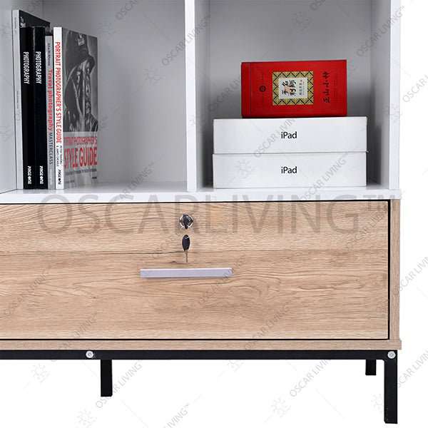 Lemari Pakaian Lemari Penyimpanan Super Furniture RB702 | Rak Buku SUPER FURNITURE OSCARLIVING