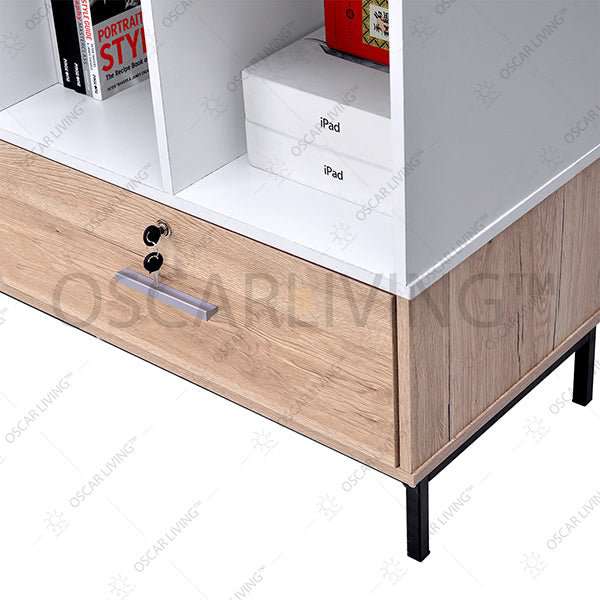 Lemari Pakaian Lemari Penyimpanan Super Furniture RB702 | Rak Buku SUPER FURNITURE OSCARLIVING