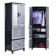 LEMARI PLASTIK - PLASTIC WARDROBE Lemari Plastik Napolly Cabro81 + Kaca | Plastic Wardrobe NAPOLLY OSCARLIVING