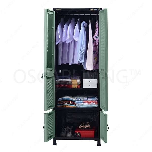 LEMARI PLASTIK - PLASTIC WARDROBE Lemari Plastik Napolly Cabro81 + Kaca | Plastic Wardrobe NAPOLLY OSCARLIVING