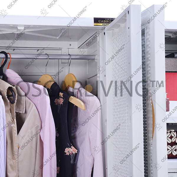 LEMARI PLASTIK - PLASTIC WARDROBE Lemari Plastik Napolly Cabro466 + Kaca | Plastic Wardrobe NAPOLLY OSCARLIVING