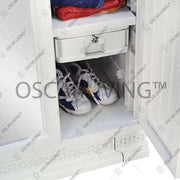 LEMARI PLASTIK - PLASTIC WARDROBE Lemari Plastik Napolly Cabro388 + Kaca | Plastic Wardrobe NAPOLLY OSCARLIVING